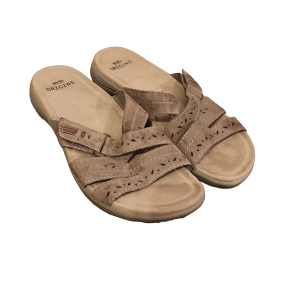 Earth Origins Shoes - Earth Origins savoy Shantel suede womans slide sandal size 9.5 good shape